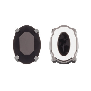 Crystalbird 4120 ÐÐ²Ð°Ð» 14x10 Ð¼Ð¼ Ð² Ð¾Ð¿ÑÐ°Ð²Ðµ, ÑÐ¾Ð´Ð¸Ð¹, ÑÐµÑÐ½ÑÐ¹ (#280), 1 ÑÑ.