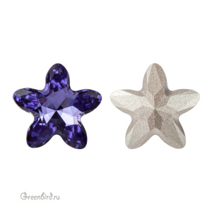 Swarovski 4754 Старблум 8 мм, танзанит (#539), 1 шт.