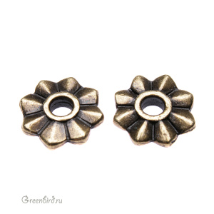 Элемент под заклепку "8 Point", ант. латунь (#TC-5794)