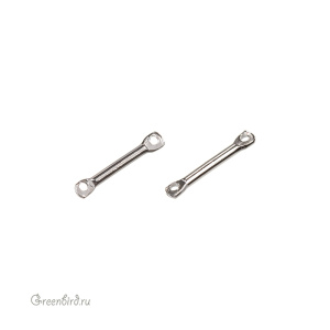 Коннектор-палочка, родий, 1 шт. (9H567), Корея