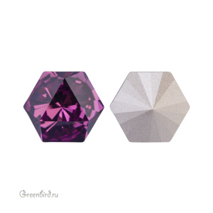 Swarovski 4699 Призматический гексагон 9,4x10,8 мм, аметист (#204), 1 шт.