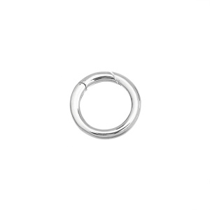 Кольцо-карабин круглое 22 мм, родий, 1 шт. (#SV1701-Z025-R)