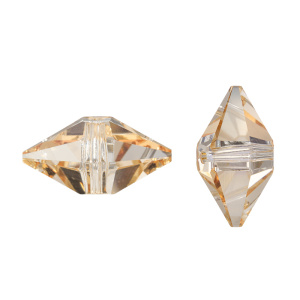 Swarovski 5747 Бусина Шип двойной 16х8 мм, золотистая дымка (#001GSHA), 1 шт.