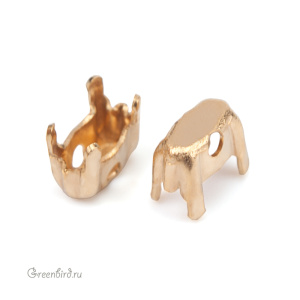 4228 Оправа для Navette Fancy Stone 5х2,5 мм, томпак