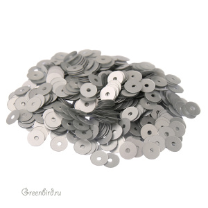 Пайетки 4мм плоские Argento Mt (#916W)