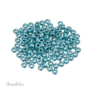 Бисер чешский Matubo цилиндрический 7/0, Luster/Turquoise Dk Green (#L63900), 5 г