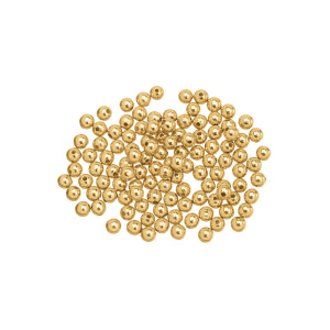 Металлический бисер 2 мм, золото, 2 гр (#CN-BM-037G)