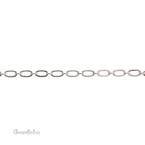 Цепочка 2,5 мм, родий, 10 см (9A011), Корея