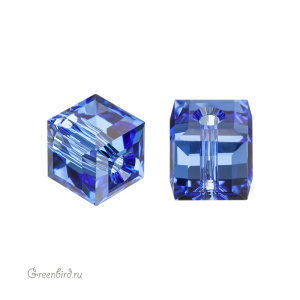 5601 Бусина Cube 6mm - Sapphire (#206) 5601 Бусина Cube 6mm - Sapphire (#206)