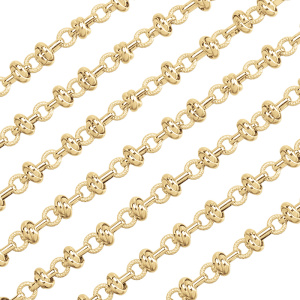 Цепочка фигурная "Узелки" 6,5 мм, золото, 30 см (#Chain-117G)