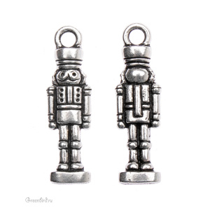Подвеска "Щелкунчик", ант. серебро, 1 шт. (#TC-2350)