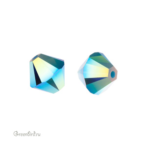 5328 Bicone 8mm – Caribbean Blue Opal AB 2X (#394AB2) 5328 Bicone 8mm – Caribbean Blue Opal AB 2X (#394AB2)
