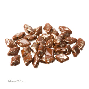 GemDuo 8x5mm – Gold Splash Brown, 5 гр (#13600/94401)