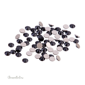 2058 Кристалл холодной фиксации Rose Flatback SS7 – Jet (#280), уп. 72шт.