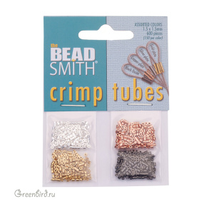 Кримпы 1,5 мм, 4 цвета, уп. 600 шт. (#TCBASST15)