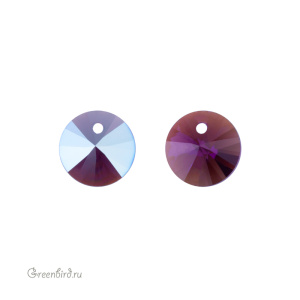Swarovski 6428 подвеска Мини Диск 6 мм, аметист с мерцанием (#204SHIM), 1 шт.
