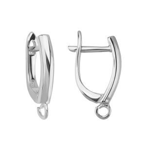 Швензы с английским замком, родий, пара (#SV1701-0110)