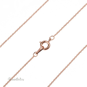 Цепочка с замком-колечком 43,5 см, розовое золото, 1 шт. (9B465), Корея