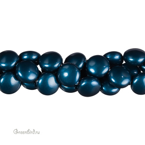 Swarovski 5860 Жемчуг плоский 12x7 мм, петрол (#600), 1 шт.