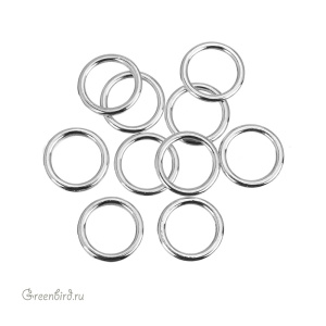 Коннектор-кольцо 10 мм, родий, 10 шт. (#CR05R)