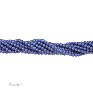 Swarovski 5810 Жемчуг 2 мм, иризирующий темно-синий (#949), уп. 50 шт.