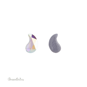 Swarovski 2365 Термостразы Пейсли Y 6х3,7 мм, прозрачный радужный (#001AB), 1 шт.