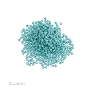Czech 11/0, непрозрачный матовый, Green Turquoise (#63130M)