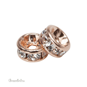 Swarovski 77505 Рондель PP16, розовое золото, прозрачный (#001), 1 шт.