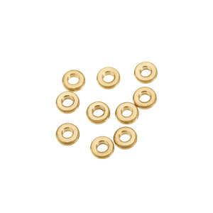 Бусина-разделитель "Шайба" 3x1  мм, золото, уп.10 шт. (#CN-BM-014G)
