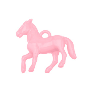 Подвеска "Лошадка", пластик, светло-розовый 1 шт. (#SV1701-Pendant-169)