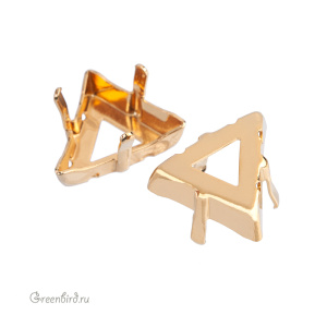 NEW 4717 Оправа для Delta Fancy Stone 15,5 мм, томпак/золото