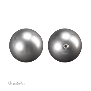 Жемчуг полупросверленный 12мм #5818 Grey (#731)