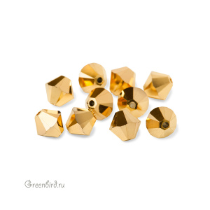 Swarovski 5328 Биконусы 6 мм, золото 2X (#001AUR2), уп. 10 шт.