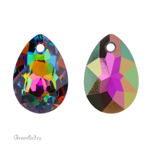 Swarovski 6433 подвеска Капля 16 мм, витражный средний (#001VM), 1 шт.