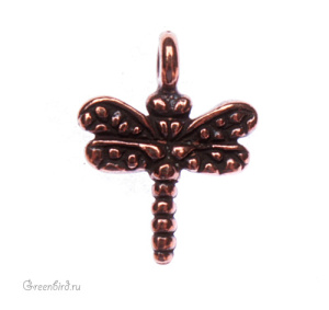 Подвеска "Стрекоза" малая, ант. медь, 1 шт. (#TC-2208) Подвеска "Стрекоза" малая, ант. медь, 1 шт. (#TC-2208)