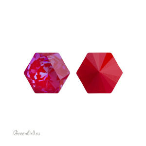 Swarovski 4699 Призматический гексагон 6x6,9 мм, королевский красный делайт (#001L107D), 1 шт.