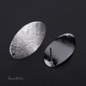 Пуссеты "Эллипс", gunmetal, пара (#SVAE-140T)