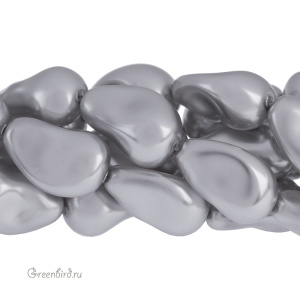 Swarovski 5843 Жемчуг барочный капля 16 мм, светло-серый (#616), 1 шт.