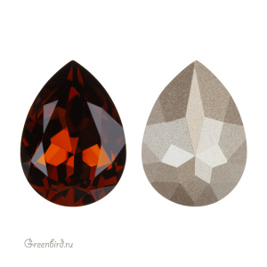 4320 Pear Fancy Stone 18х13 мм – Smoked Amber (#1001)