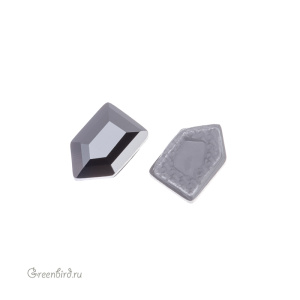 Swarovski 2774 Термостразы Пентагон 6,3x4,2 мм, черный гематит (#280HEM), 1 шт.