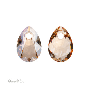 6433 подвеска Pear Cut 9mm – Golden Shadow (#001GSHA)