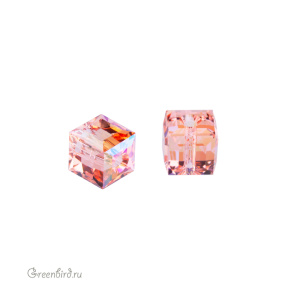 5601 Бусина Cube 6mm – Rose Peach Shimmer B (#262SHIMB) 5601 Бусина Cube 6mm – Rose Peach Shimmer B (#262SHIMB)