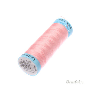 Шелковая нить Gutermann S303, 100м, розовый (#659)