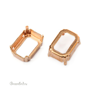 4610 Оправа для ювелирного кристалла Octagon FS 18х13 мм, томпак