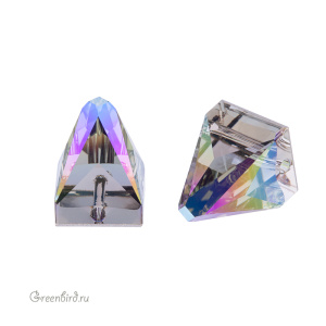 Swarovski пришивные 3296 Шип квадратный 10х10 мм, черный алмаз с мерцанием (#215SHIM), 1 шт.