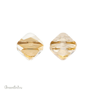 Swarovski 5054 Бусина Мини Ромб 6 мм, золотистая дымка (#001GSHA), 1 шт.