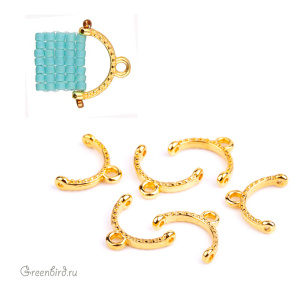 CYMBAL Концевик "Skaloti" для Delica 11/0, 24K Gold Plate, 1 шт. (#M11-012219-GP)