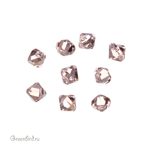 Swarovski 6328 подвеска Биконус 6 мм, винтажный розовый (#319), 1 шт.