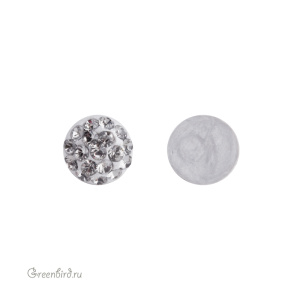 86601 BeCharmed Pave Cabochon 6 мм — Black Diamond (#215)