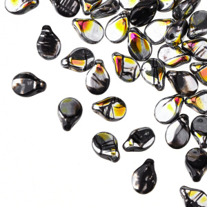 Pip Beads 5x7mm, Jet Marea Peacock, 5 гр (#23980/280P3)